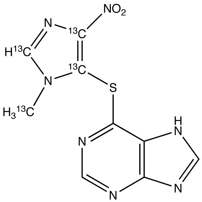 [1346600-71-2] 硫唑嘌呤-13C4