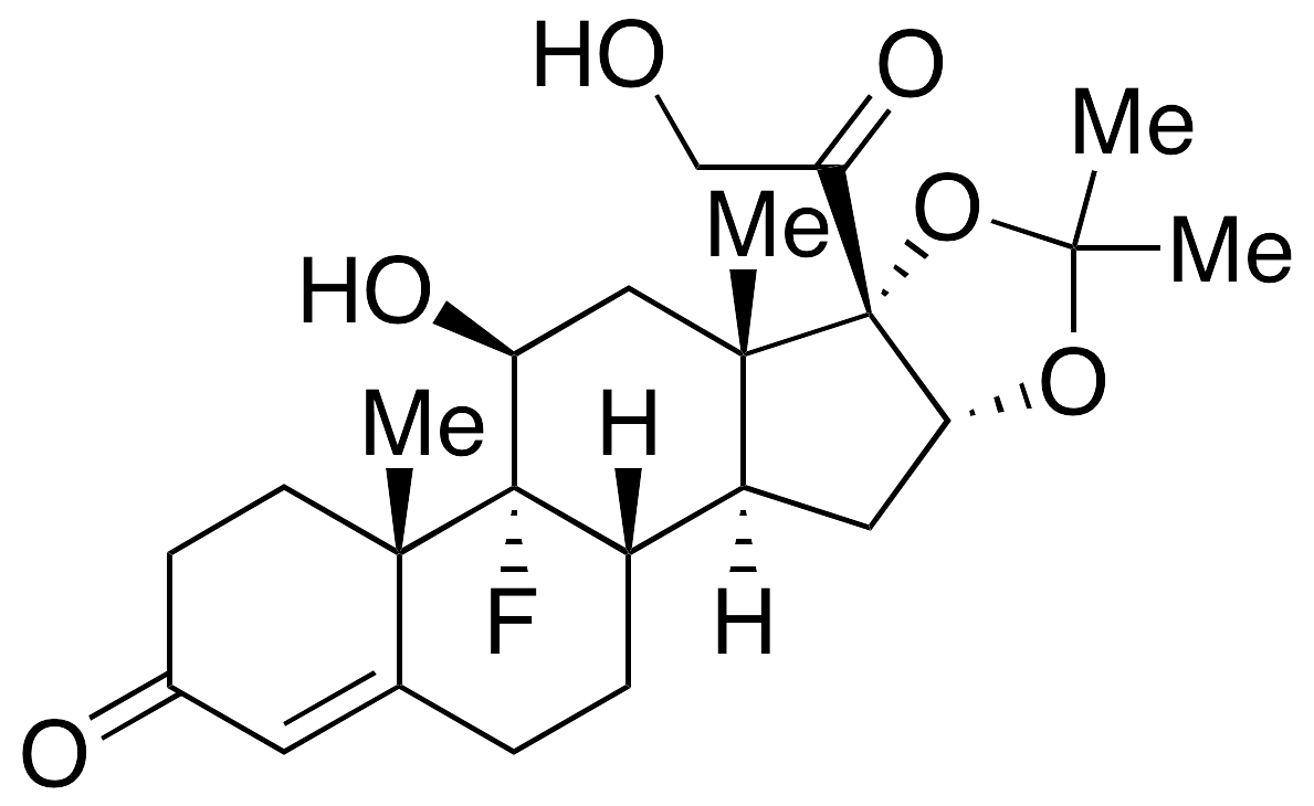 [1524-86-3] 9-氟-16α，17-（异丙基二烯二氧基）皮质酮